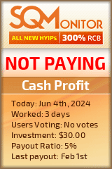 Cash Profit HYIP Status Button