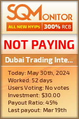 Dubai Trading International HYIP Status Button