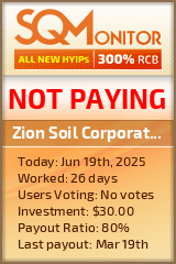 Zion Soil Corporation Limited HYIP Status Button