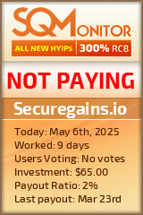 Securegains.io Project Status Button
