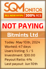 Bitmints Ltd HYIP Status Button