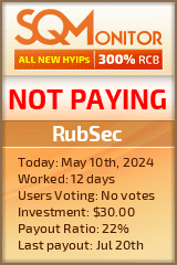 RubSec HYIP Status Button