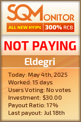 Eldegri HYIP Status Button