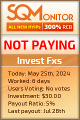 Invest Fxs HYIP Status Button
