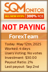 ForexTeam HYIP Status Button