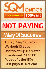 WayOfSuccess HYIP Status Button