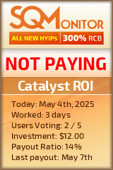 Catalyst ROI HYIP Status Button