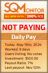 Daily Pay HYIP Status Button
