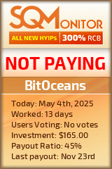 BitOceans HYIP Status Button