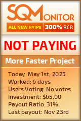 More Faster Project HYIP Status Button