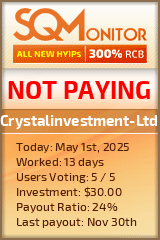 Crystalinvestment-Ltd HYIP Status Button