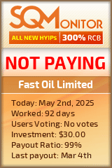 Fast Oil Limited HYIP Status Button