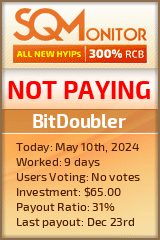 BitDoubler HYIP Status Button