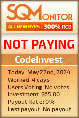 Codeinvest HYIP Status Button