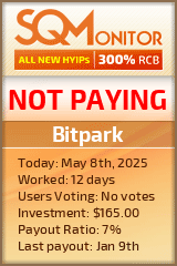 Bitpark HYIP Status Button