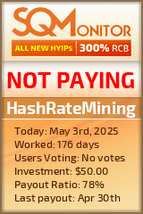 HashRateMining HYIP Status Button