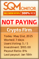 Crypto Firm HYIP Status Button