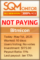 Bitmicon HYIP Status Button