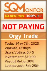 Orgy Trade HYIP Status Button