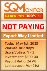 Export Way Limited HYIP Status Button