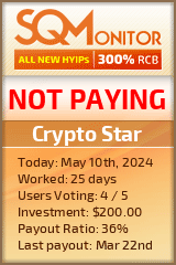 Crypto Star HYIP Status Button