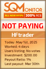 HFtrader HYIP Status Button