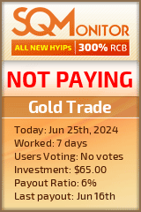Gold Trade HYIP Status Button