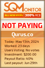 Qurus.co HYIP Status Button