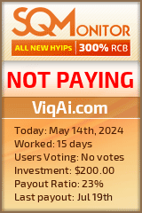 ViqAi.com HYIP Status Button