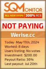 Werise.cc HYIP Status Button