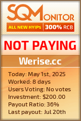 Werise.cc HYIP Status Button