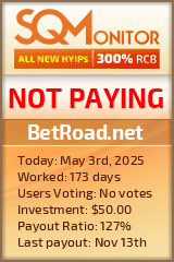 BetRoad.net HYIP Status Button