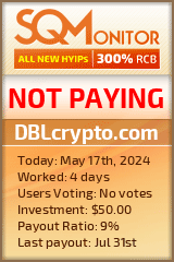 DBLcrypto.com HYIP Status Button