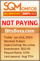 BitsBoss.com HYIP Status Button