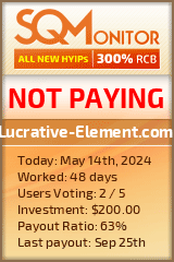 Lucrative-Element.com HYIP Status Button
