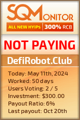 DefiRobot.Club HYIP Status Button
