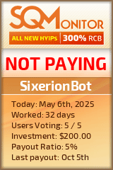 SixerionBot HYIP Status Button