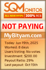 MyBityam.com HYIP Status Button