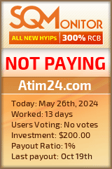 Atim24.com HYIP Status Button