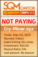 Cry-Miner.xyz HYIP Status Button