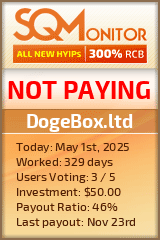 DogeBox.ltd HYIP Status Button