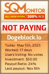 Dogeblock.io HYIP Status Button