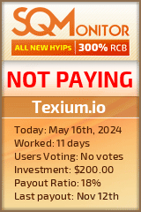 Texium.io HYIP Status Button