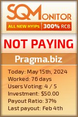 Pragma.biz HYIP Status Button