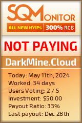 DarkMine.Cloud HYIP Status Button