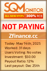 Zfinance.cc HYIP Status Button