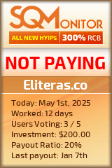 Eliteras.co HYIP Status Button