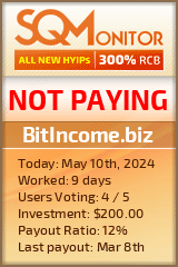 BitIncome.biz HYIP Status Button