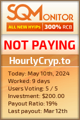 HourlyCryp.to HYIP Status Button
