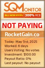 RocketGain.co Project Status Button
